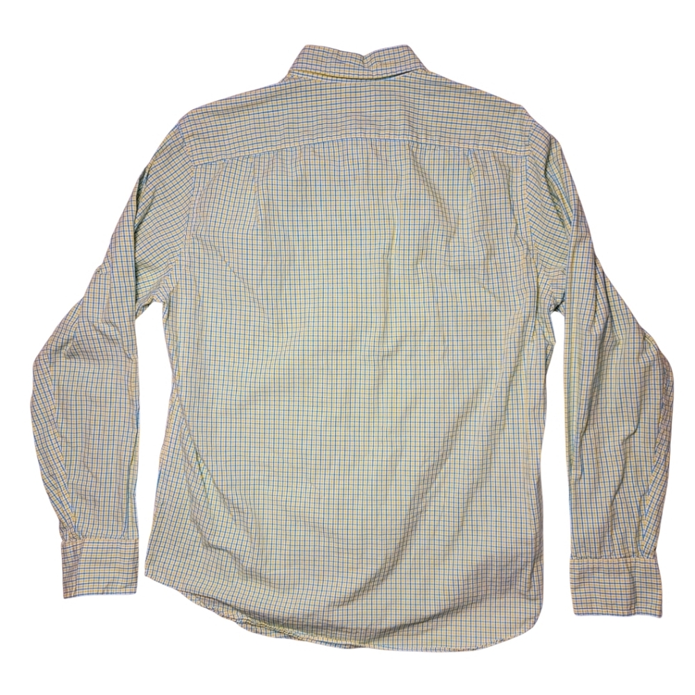 J. Crew Yellow & Light Blue Plaid Long Sleeve Button-Down Shirt M - Picture 3 of 6